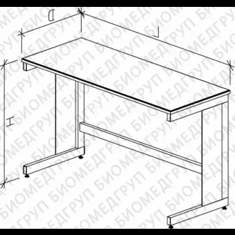 Стол лабораторный высокий, 1200х750х900, столешница нерж/сталь