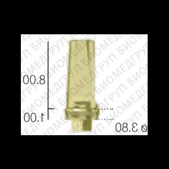 Абатмент прямой, переустанавливаемый, анат. шейка SwedenMartina 3.8 мм х 11.5 мм шейка 1 AMDR3801