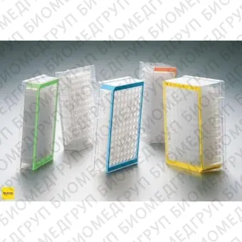 Планшет глубоколуночный, 96/1000, PCR clean, желтая рамка, 20 шт., Eppendorf, 0030501217