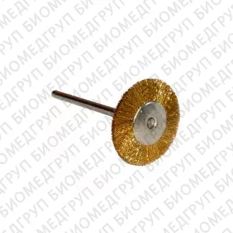 Щеточка зуботехническая, металлическая золотистая диаметр 22 мм