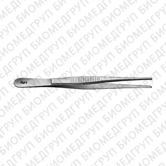 BD552R  пинцет хирургический, стандартный, зубчики 1х2, длина 105 мм