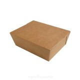 Ланч-бокс контейнер одноразовый, картон, 190х150х50 мм, 1000 мл, 50 шт