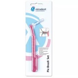 Pic-Brush Set Pink держатель и зубной ёршик, розовый