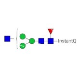 Стандарт N-гликанов AdvanceBio InstantQ G0F-N/FA1 (ранее ProZyme). N-гликан (асиало-, агалакто-, биантенный комплекс N-гликан-1 N-ацетилглюкозамин и с сердцевинной фукозой), меченный InstantQ для использования в качестве качественного стандарта с системой